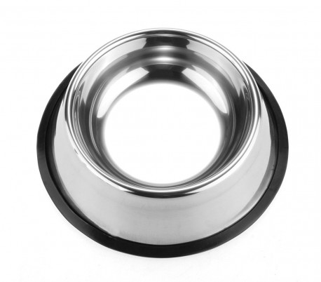 45000 Comedero de acero para perros y gatos antideslizante de 18 cm