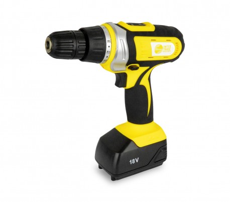 Taladro inalámbrico de 18V con doble batería de litio en maletin