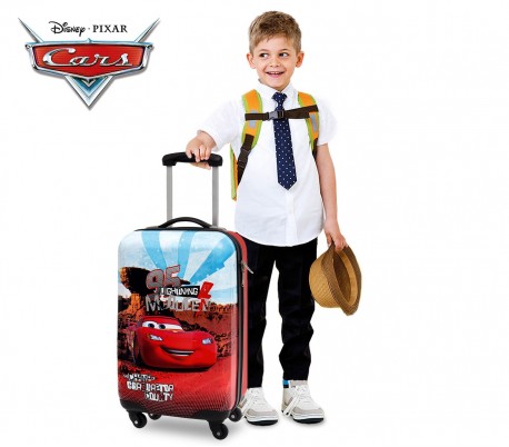 4441451 Trolley de mano en ABS de Cars Rayo McQueen 55x33x20cm