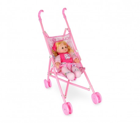 011361 Cochecito de juguete con bebé TRY ME que habla de 33cm