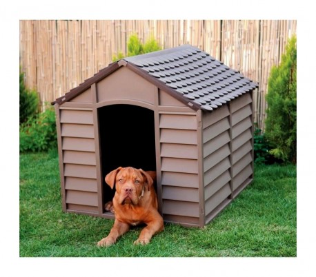 315917 Caseta de perro hecha de resina 72x71,5x68 cm de color verde