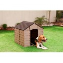 316924 Caseta de resina para perros 72x71,5x68 cm de color marrón
