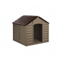 316924 Caseta de resina para perros 72x71,5x68 cm de color marrón
