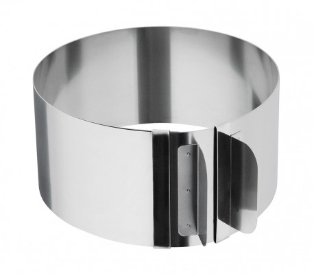 274088 Anillo de acero ajustable para tartas y pasteles de 16 a 30 cm