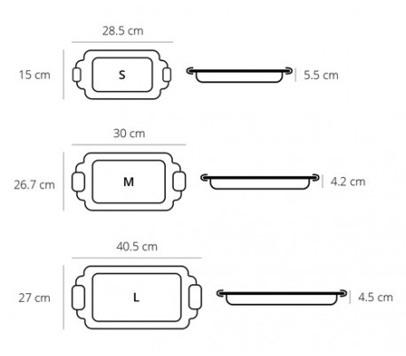 Pack kit set piezas juego conjunto de moldes bandejas para guisos horno RL-MCC3A
