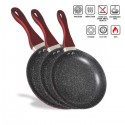 Kit 3 sartenes medidas diferentes aluminio con revestimiento de piedra RL-FM3 sa