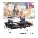 Barbacoa de mesa con dos parrillas 43 x 25 cm - mod. KALBARRI - BBQ COLLECTION