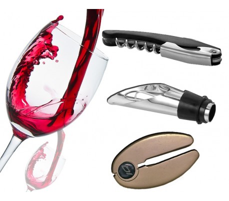 Set para servir botellas de vino (3 piezas) - WELKHOME