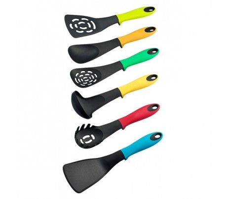Set kit pack  DE 7 utensilios de cocina con expositor apoyo pared RL-NU6W