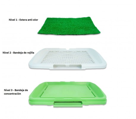 Inodoro de bandeja hecho de césped artificial para los cachorros POTTY PAD -