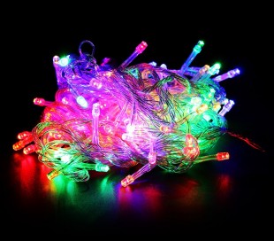 499296 Tira led de 180 guirnaldas efecto multicolor (cable transparente) 2