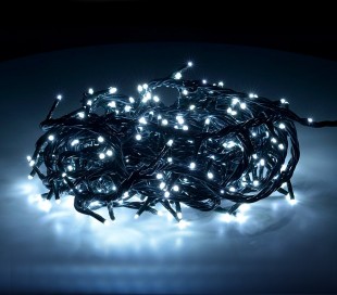 498923 Tira led de 180 guirnaldas con luces blancas(cable verde) 2