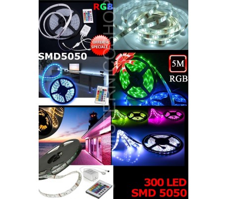 Bobina de luces led multicolor 5 m - 72w...