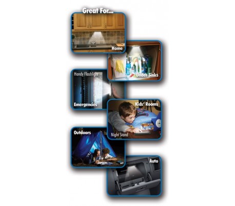 Kit stick n click luz portátil emegencia apto...