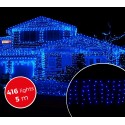 031434 Cortina con 416 luces led azules para la navidad (5metros)