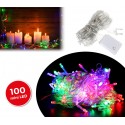 498831 Tira led de 100 guirnaldas efecto multicolor (cable transparente)