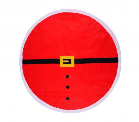 3035 Mantel navideño de 143cm con motivo de PAPA NOEL (redondo)