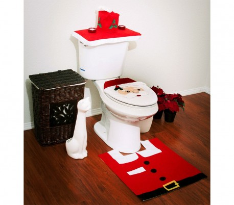 3036 Cojunto completo para el baño con motivo de Papa Noel