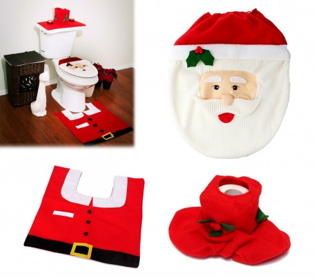 3036 Cojunto completo para el baño con motivo de Papa Noel