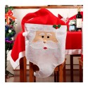 3037 Set de 2 fundas para silla con motivo de Papa y Mama Noel con detalles  3037 Set de 2 fundas para silla con motivo de Papa y Mama Noel con detalles