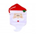 3037 Set de 2 fundas para silla con motivo de Papa y Mama Noel con detalles  3037 Set de 2 fundas para silla con motivo de Papa y Mama Noel con detalles