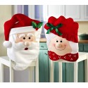 3037 Set de 2 fundas para silla con motivo de Papa y Mama Noel con detalles  3037 Set de 2 fundas para silla con motivo de Papa y Mama Noel con detalles