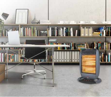 SA9223 Estufa halógena oscilante DCG con 3 potencias y mango posterior 1200W