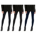 208041 Pack 3 leggings térmicos con lunares mod Kristal con interior de felpa