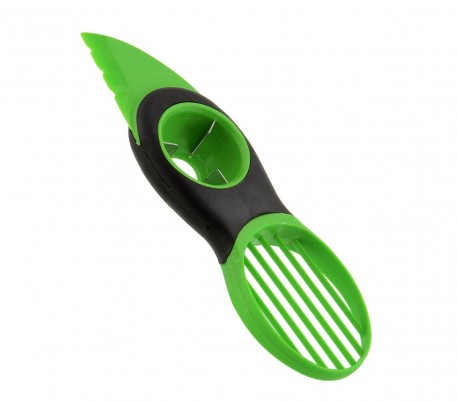 035215 Cortaverduras 3 en 1 para rebanar, cortar y sacar los huesos del aguacate