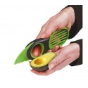 035215 Cortaverduras 3 en 1 para rebanar, cortar y sacar los huesos del aguacate