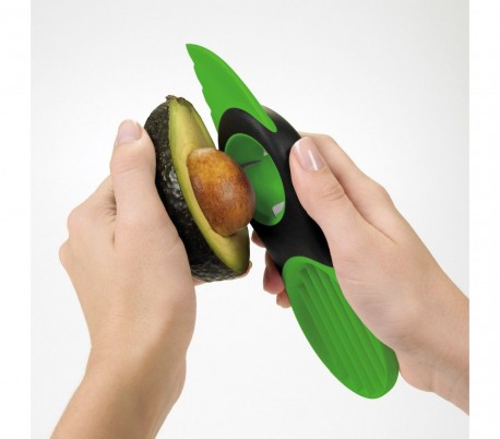 035215 Cortaverduras 3 en 1 para rebanar, cortar y sacar los huesos del aguacate