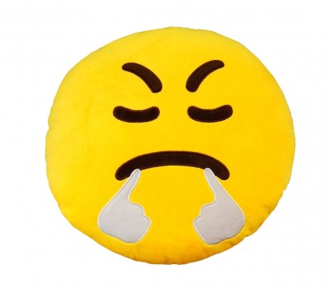 557315 Almohada emoticono motivo cara Indignada de 30 cm ø