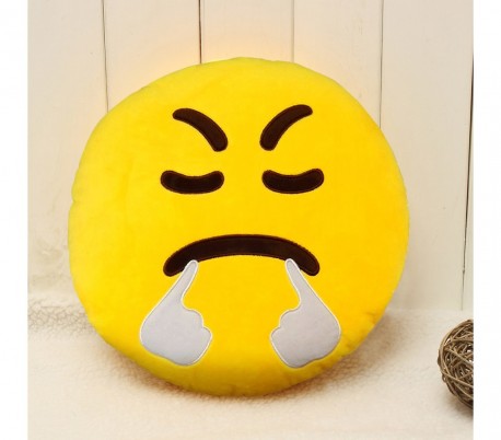 557315 Almohada emoticono motivo cara Indignada de 30 cm ø