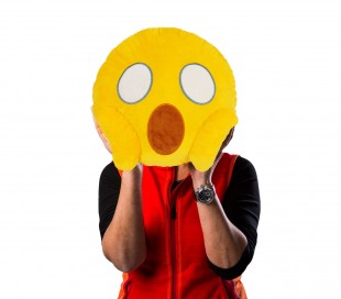 557315 Almohada emoticono motivo cara Sorprendida de 30 cm ø 2