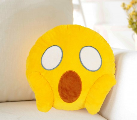 557315 Almohada emoticono motivo cara Sorprendida de 30 cm ø