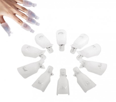 3422 Kit de 10 cubiertas para eliminar geles semipermanentes