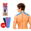 626657 Set de 4 parches Kinesiología para cuello nuca y espalda