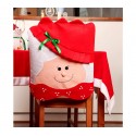 3432 Set de 4 coberteras para sillas motivo PAPA NOEL y MAMA NOEL