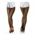 851223 Leggins efecto piel color Marrón claro diferentes tallas