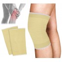 068089 Set de 2 soportes para rodilla de algodón elástico EVERTOP amarillo