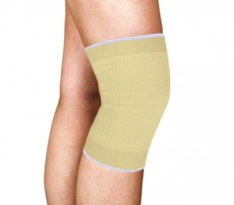 068089 Set de 2 soportes para rodilla de algodón elástico EVERTOP amarillo