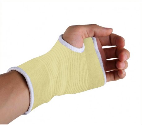 068089 Set de 2 soportes para rodilla de algodón elástico EVERTOP amarillo