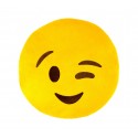 557317A Cojín emoji cara con lagrima color amarillo ø 34 cm emoticono