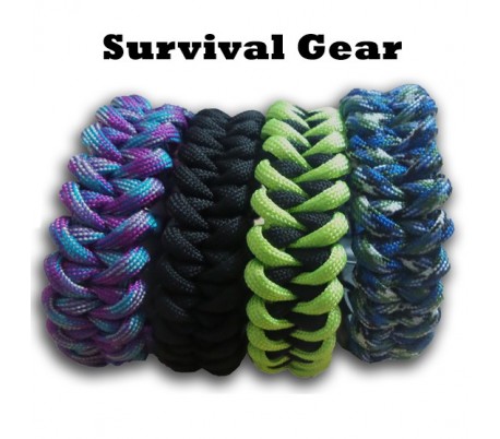 Pulsera de la supervivencia con cuerda - pedernal - cortador