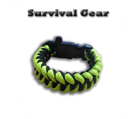 Pulsera de la supervivencia con cuerda - pedernal - cortador