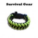Pulsera de la supervivencia con cuerda - pedernal - cortador  Pulsera de la supervivencia con cuerda - pedernal - cortador
