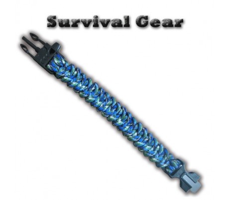 Pulsera de la supervivencia con cuerda - pedernal - cortador