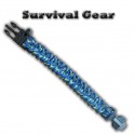 Pulsera de la supervivencia con cuerda - pedernal - cortador  Pulsera de la supervivencia con cuerda - pedernal - cortador