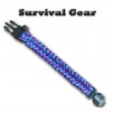 Pulsera de la supervivencia con cuerda - pedernal - cortador  Pulsera de la supervivencia con cuerda - pedernal - cortador