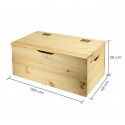 056493 Cajón madera de pino para almacenamiento de 14 mm 100x48x38 cm